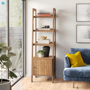 Henley KD Wall Bookcase, Newton Brown